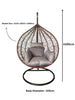 RUBILSTON Rattan Egg Chair, Hanging Swing Chair Indoor & Outdoor Chair, for One Person RUBILSTON