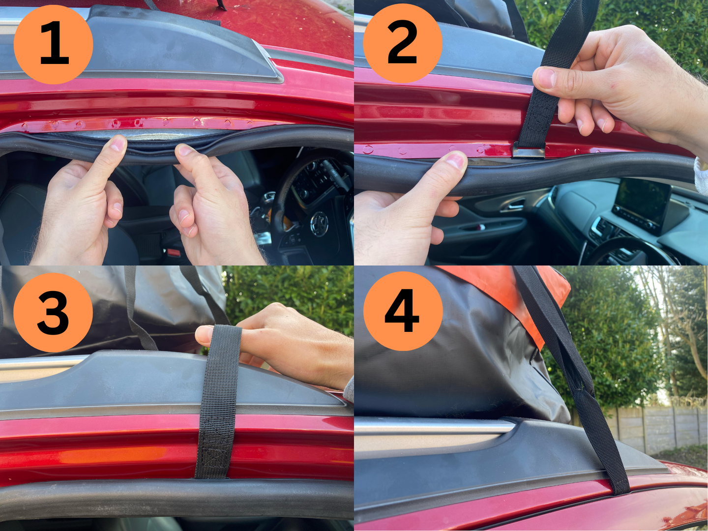 600L 21 Cubic Car Roof Bag, Luggage Carrier with Anti-Slip Mat, Waterproof Roof Box RUBILSTON