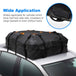 Oxford Cloth Large Capacity Car Roof Bag, Luggage Storage Bag, for Vehicles with Racks RUBILSTON