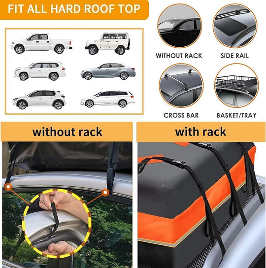 595L 700D PVC Large Car Roof Bag Luggage Carrier Bag - RUBILSTON