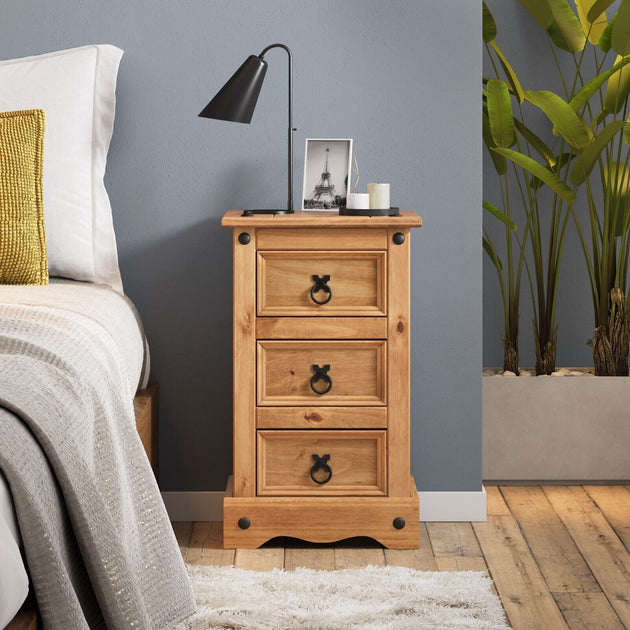 Bedside Cabinet 3 Drawer chest of drawers Furniture RUBILSTON