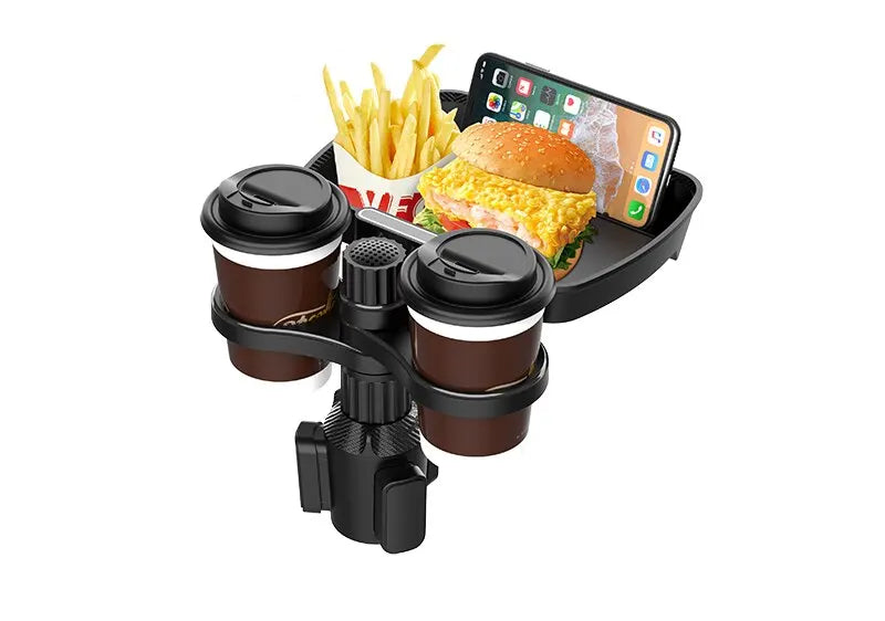 Adjustable 360° Rotating for Double Person, Car Cup Holder Extender Multifunction, Seat Cup Holder Cups RUBILSTON