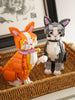 Orange and Black Lego Cat, Adorable Cat Kid Toys Tuxedo Cat KNEW BUILT Building Blocks Official Store