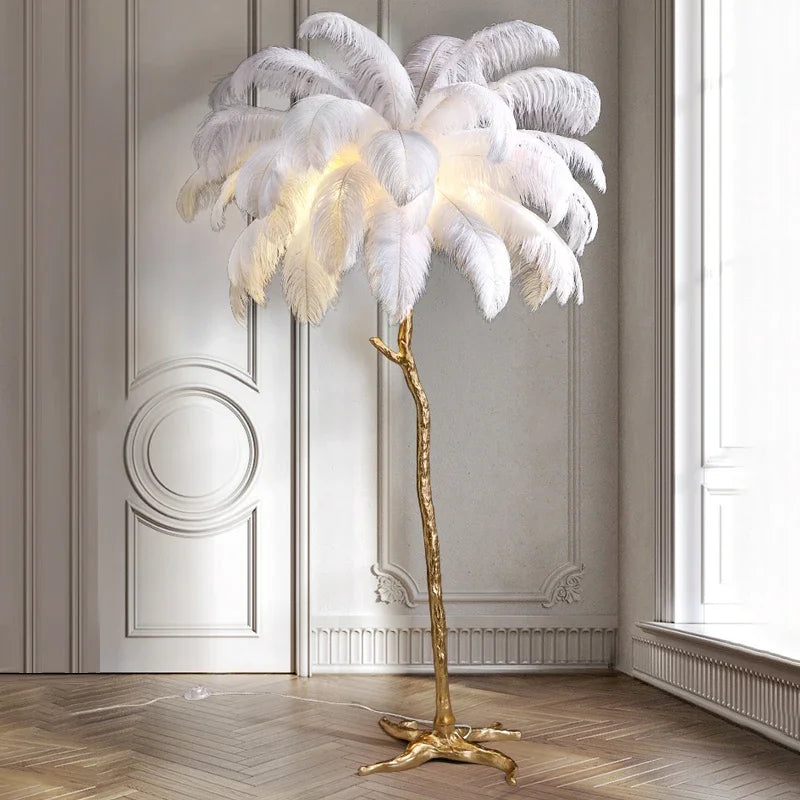 8 Colour Options Feather Floor Lamp RUBILSTON