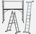 3-in-1 Multi-Use Aluminium Scaffold Tower with Step Ladder and Platform RUBILSTON