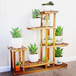 5 Tier Wooden Plant Stand Garden Flowerpot Shelf RUBILSTON