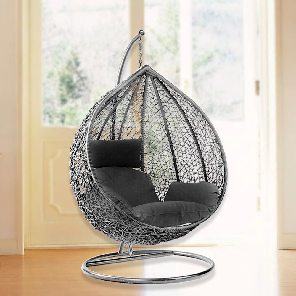 Hanging Egg Chair, Swing Chair, Indoor, Outdoor Egg Chair, With Cushion RUBILSTON