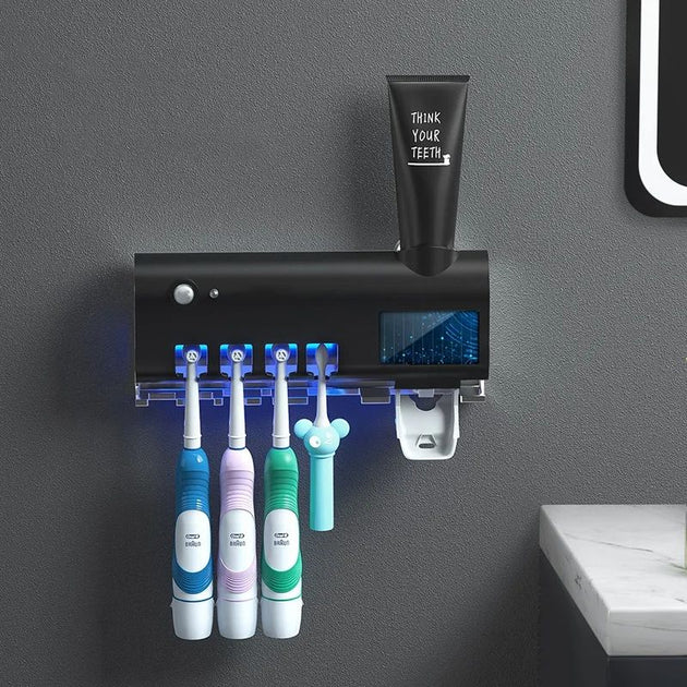 UV Electric Toothbrush Holder Wall Mounted Rechargeable, Sterilizer RUBILSTON