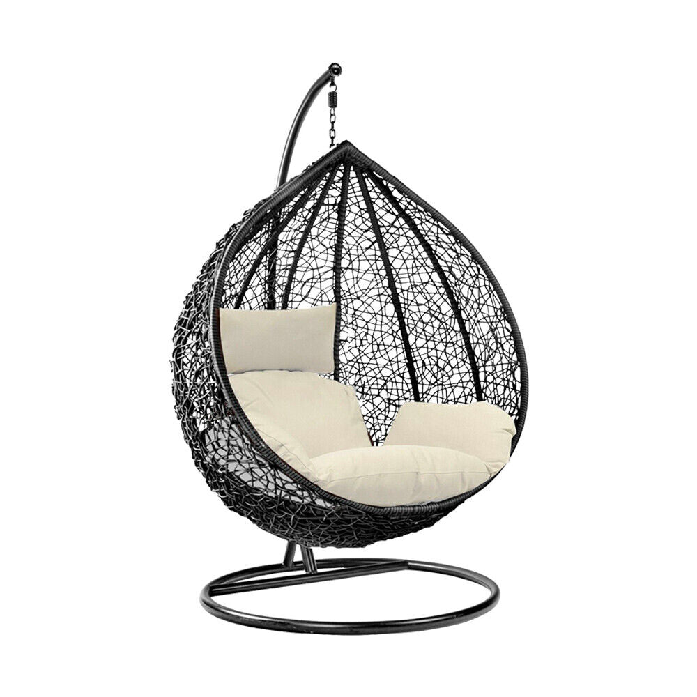 Hanging Egg Chair, Swing Chair, Indoor, Outdoor Egg Chair, With Cushion RUBILSTON