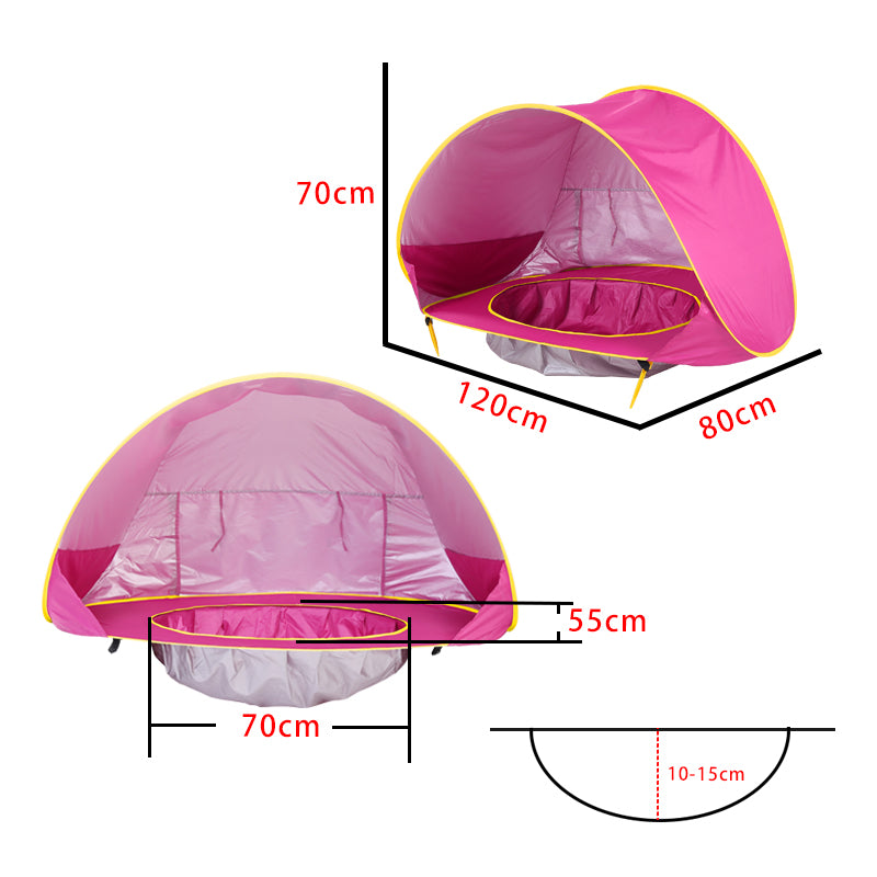 Baby Beach Tent Portable Shade Pool UV Protection, Children Tent, Pop Up RUBILSTON