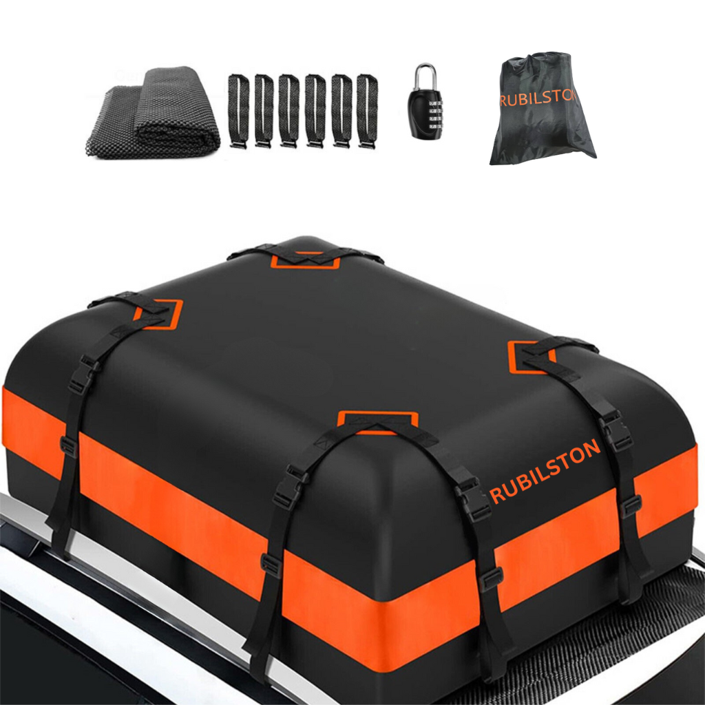 Rubilston Large Capacity Car Roof Bag 566L 840D Waterproof, Foldable Roof Bag RUBILSTON