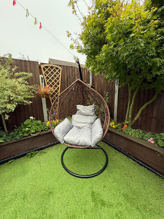 RUBILSTON Rattan Egg Chair, Hanging Swing Chair RUBILSTON