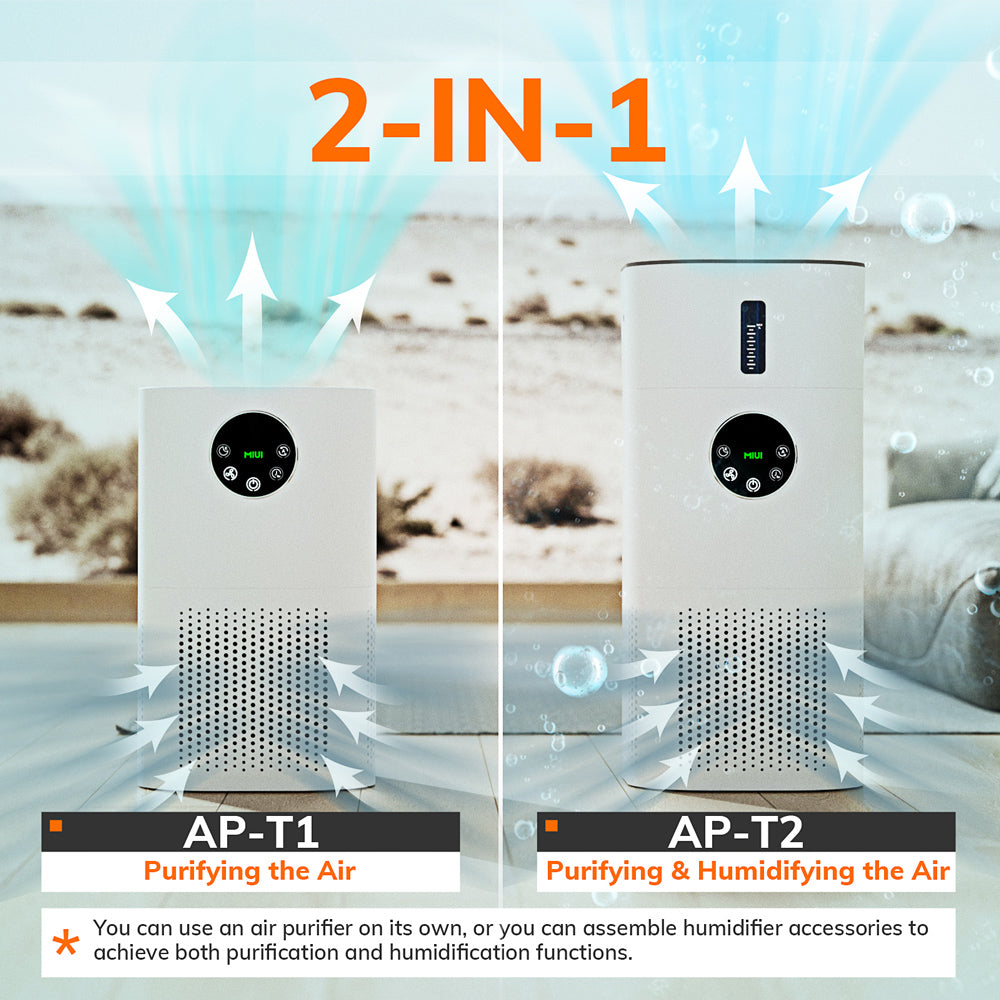 2-in-1 Air Purifier and Humidifier Combo, H13 HEPA Filter for Allergies, Pets, and Smokers RUBILSTON