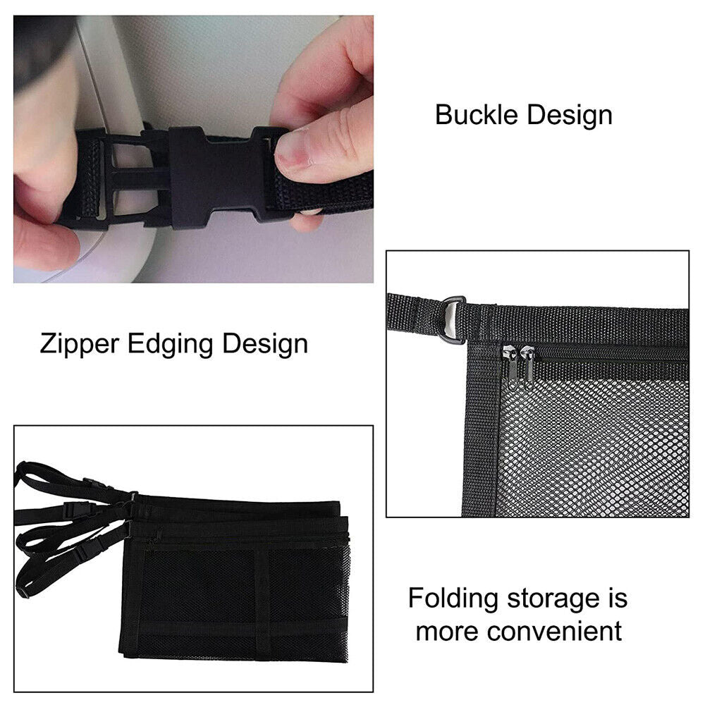 Portable Roof Cargo Net Car Ceiling Storage Bag Mesh Organizer RUBILSTON