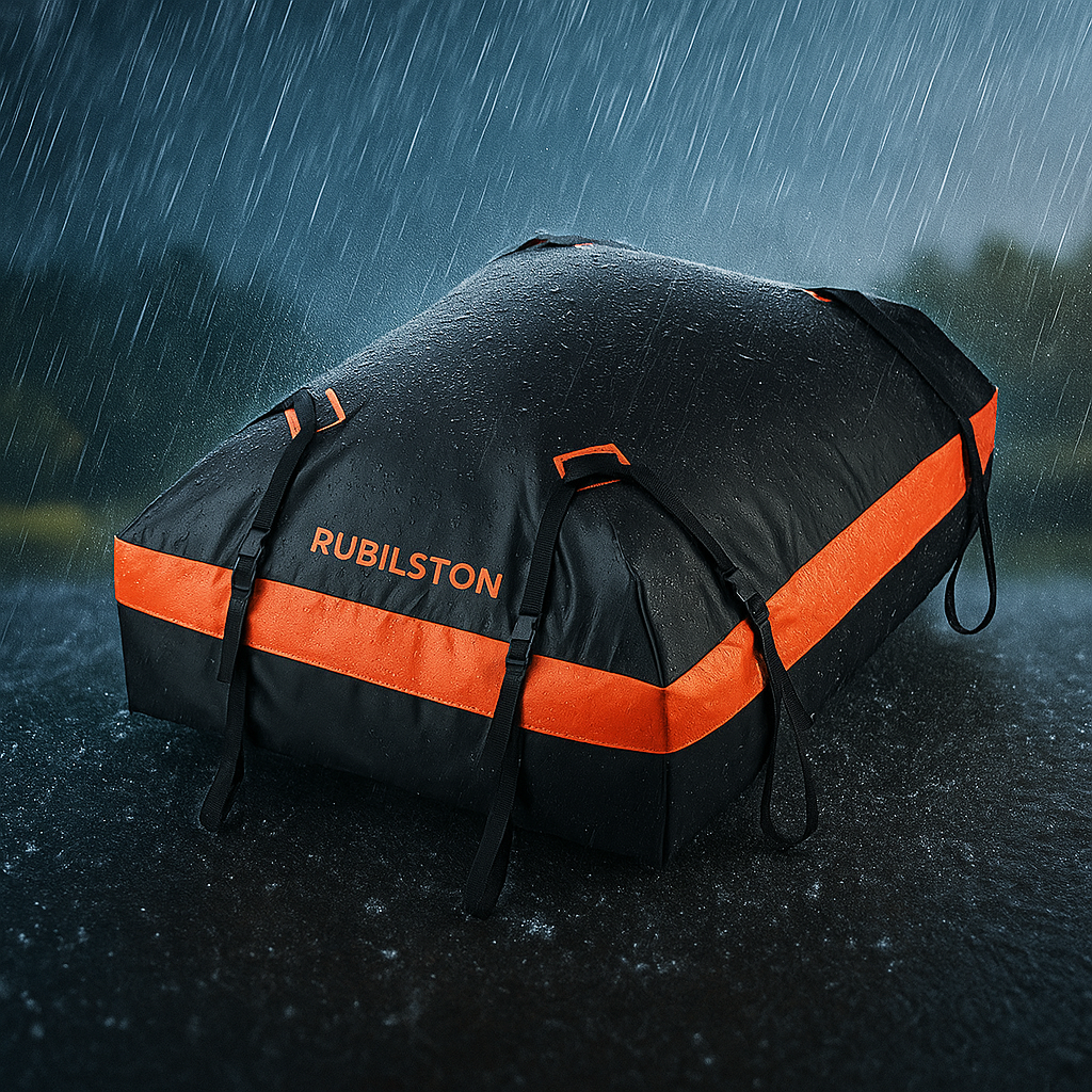 Rubilston Large Capacity Car Roof Bag 566L 840D Waterproof, Foldable Roof Bag RUBILSTON