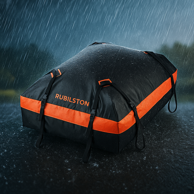 Rubilston Large Capacity Car Roof Bag 566L 840D Waterproof, Foldable Roof Bag RUBILSTON