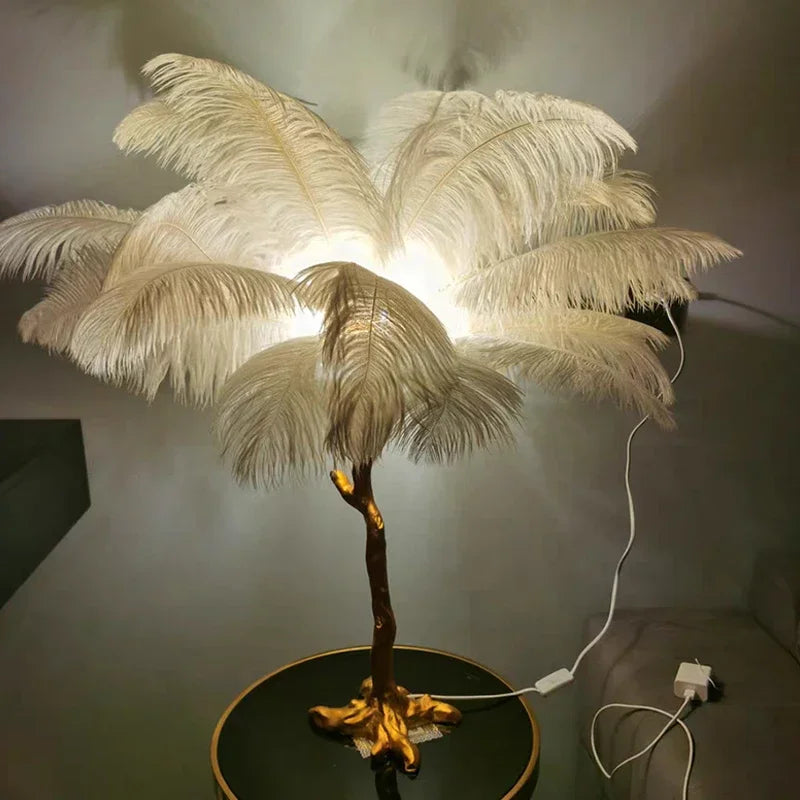 8 Colour Options Feather Floor Lamp RUBILSTON