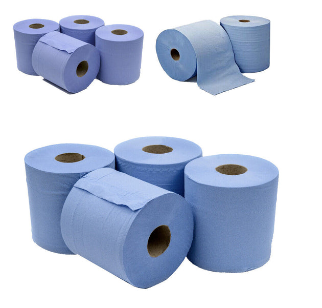 6 x Jumbo Hand Towels Rolls 2 Ply RUBILSTON