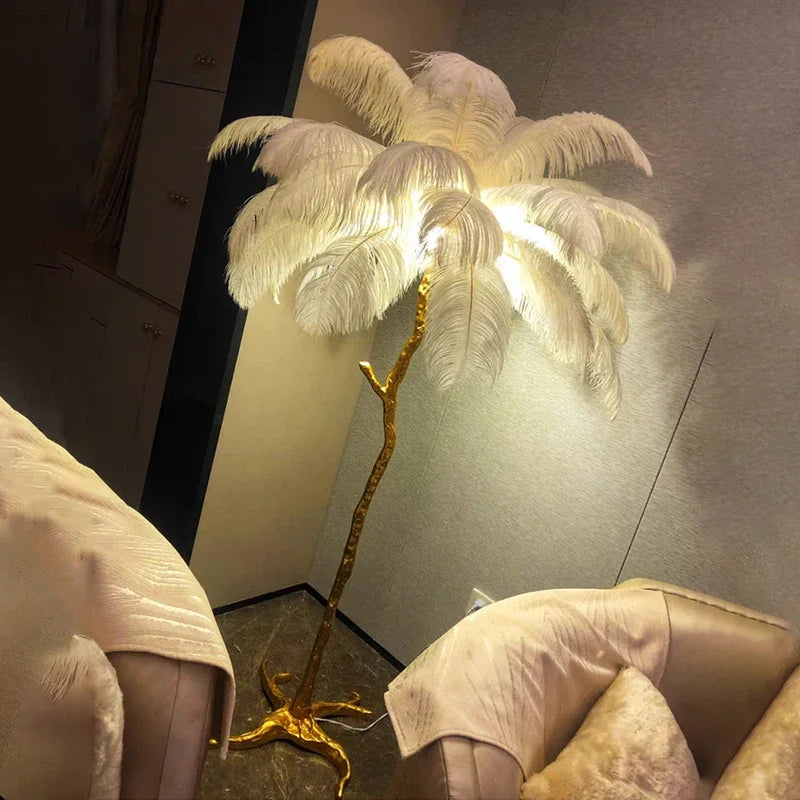 8 Colour Options Feather Floor Lamp RUBILSTON