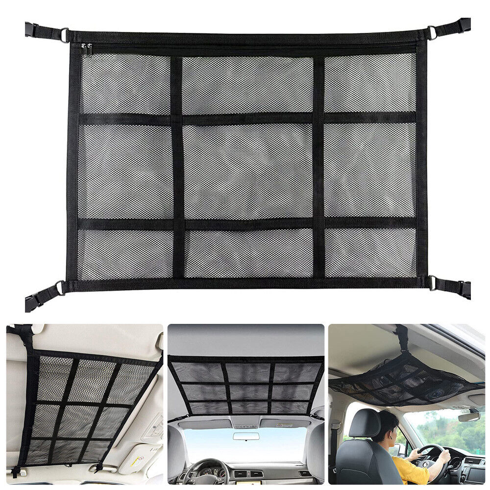 Portable Roof Cargo Net Car Ceiling Storage Bag Mesh Organizer RUBILSTON