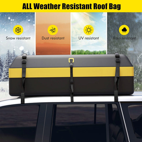 600L 840D Large Car Roof Bag, Luggage Carrier Bag, Car Roof Box, Weatherproof RUBILSTON