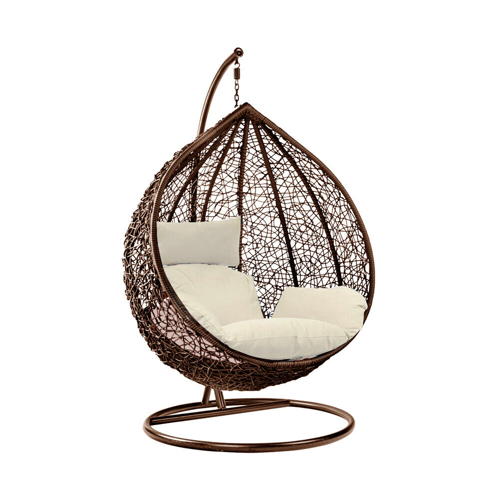 Hanging Egg Chair, Swing Chair, Indoor, Outdoor Egg Chair, With Cushion RUBILSTON