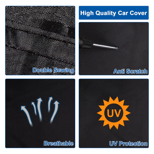 100% Waterproof 6 Layer Car Covers Cotton UV Protection RUBILSTON