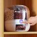 Rotating Grain Dispenser Transparent 360° Storage Box Insectproof Sealed Rice Tank RUBILSTON