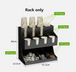 Coffee Shop Paper Cup & Lid Organizer Rack | Ideal for Tea Shops, Restaurants & Cafes RUBILSTON