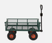 300KG Large Garden Tool Trolley Cart 4 Wheels Barrow Quad Trailer RUBILSTON