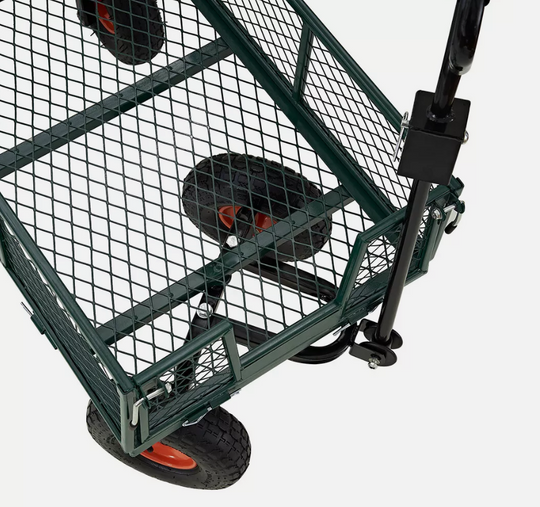 300KG Large Garden Tool Trolley Cart 4 Wheels Barrow Quad Trailer RUBILSTON