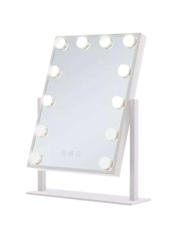 Hollywood LED Makeup Mirror with 12 Dimmable Bulbs, 360° Rotation, 3 Color Modes, Smart Touch Control RUBILSTON