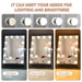 Hollywood LED Makeup Mirror with 12 Dimmable Bulbs, 360° Rotation, 3 Color Modes, Smart Touch Control RUBILSTON