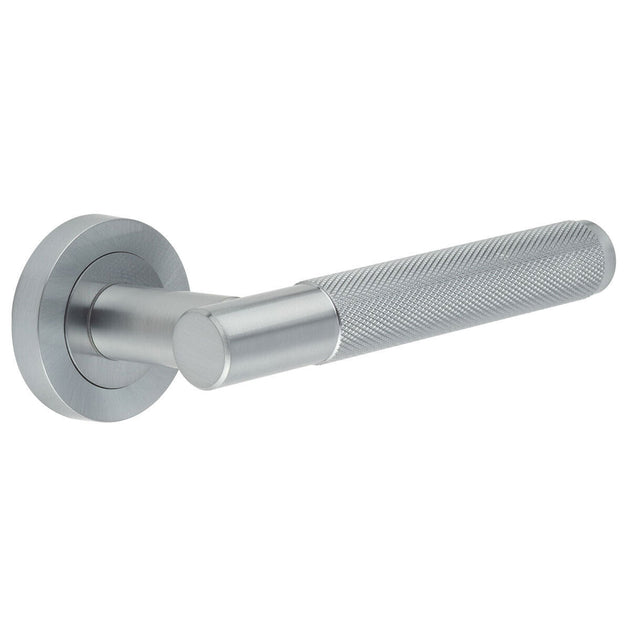 Premium Designer Door Handles Set, Internal Door Handle, Knurled Lever RUBILSTON