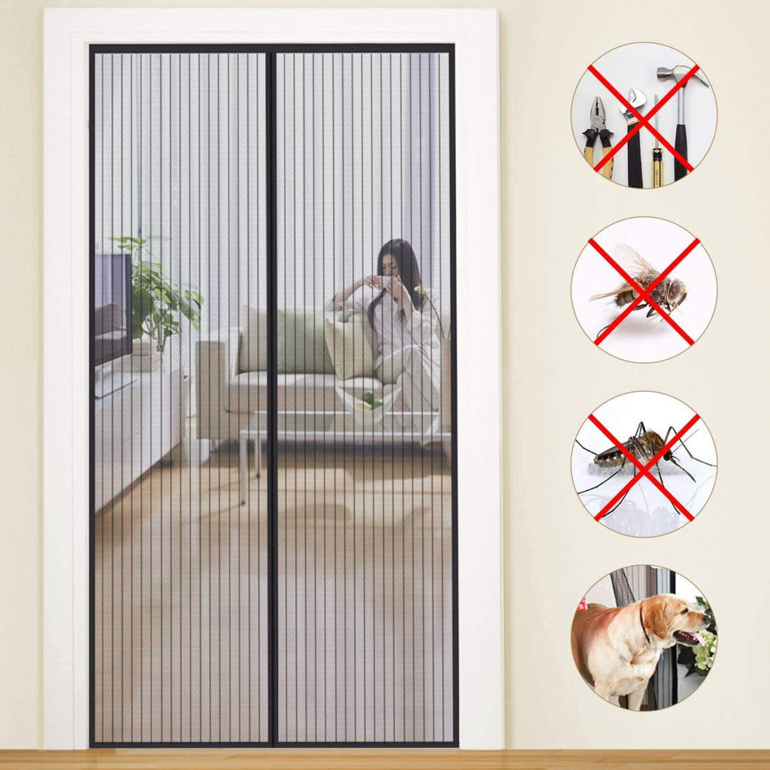 Door Curtain Fly Screen, Fly Screen Door Ebay