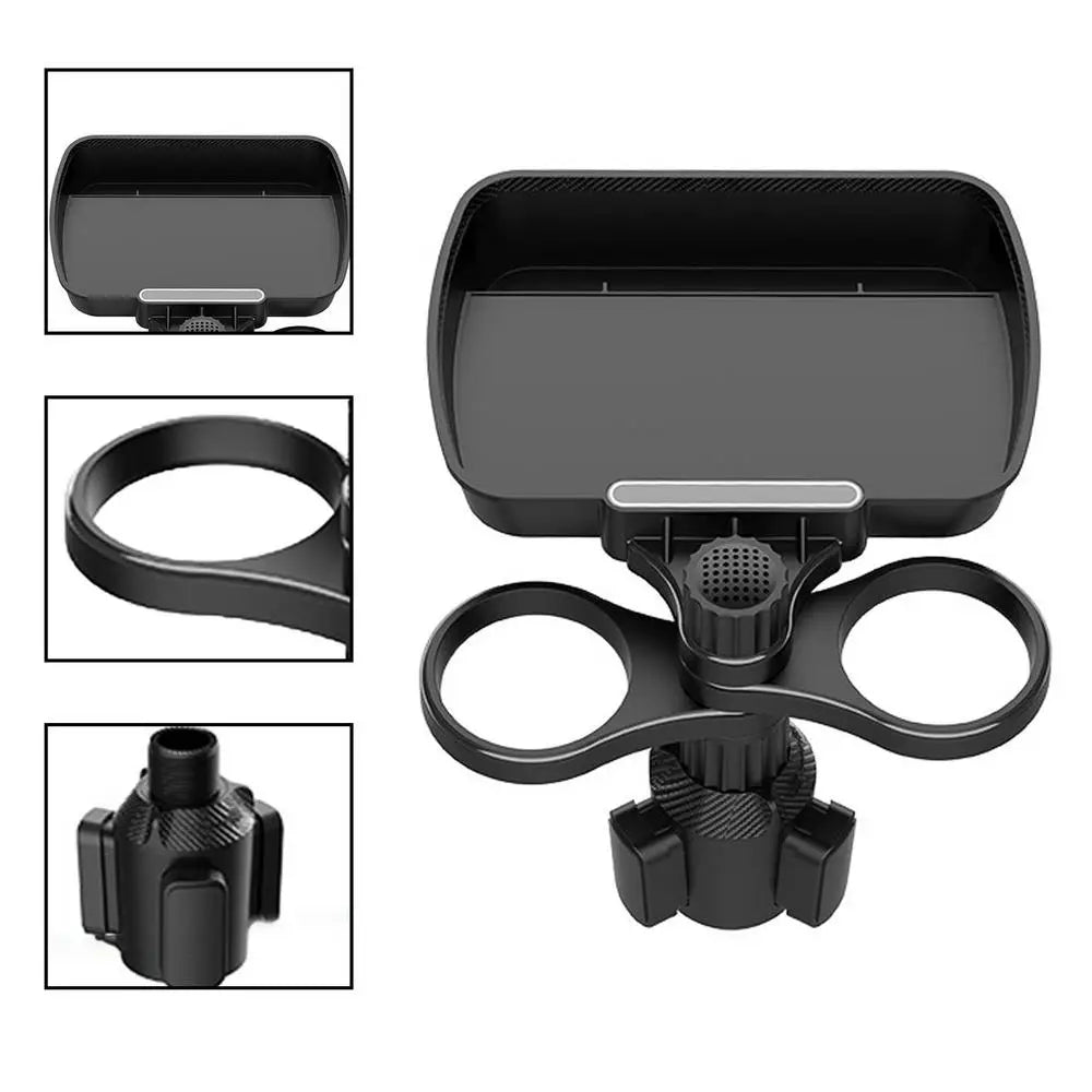 Adjustable 360° Rotating for Double Person, Car Cup Holder Extender Multifunction, Seat Cup Holder Cups RUBILSTON