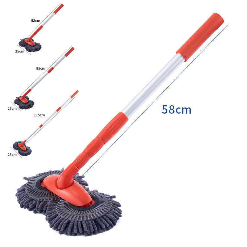 Telescopic Car Wash Brush Mop, Car Cleaning Brush, Long Handle Mop, Microfiber RUBILSTON