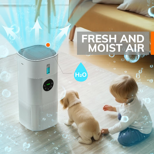 2-in-1 Air Purifier and Humidifier Combo, H13 HEPA Filter for Allergies, Pets, and Smokers RUBILSTON