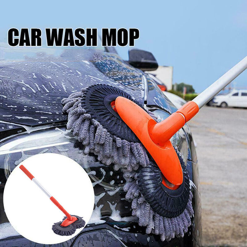 Telescopic Car Wash Brush Mop, Car Cleaning Brush, Long Handle Mop, Microfiber RUBILSTON